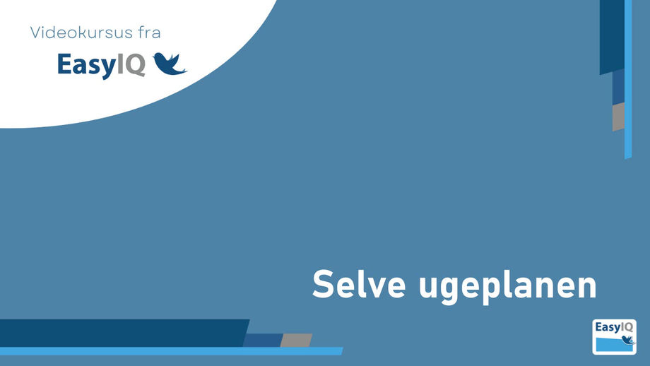 Ugeplan i ugeplan
